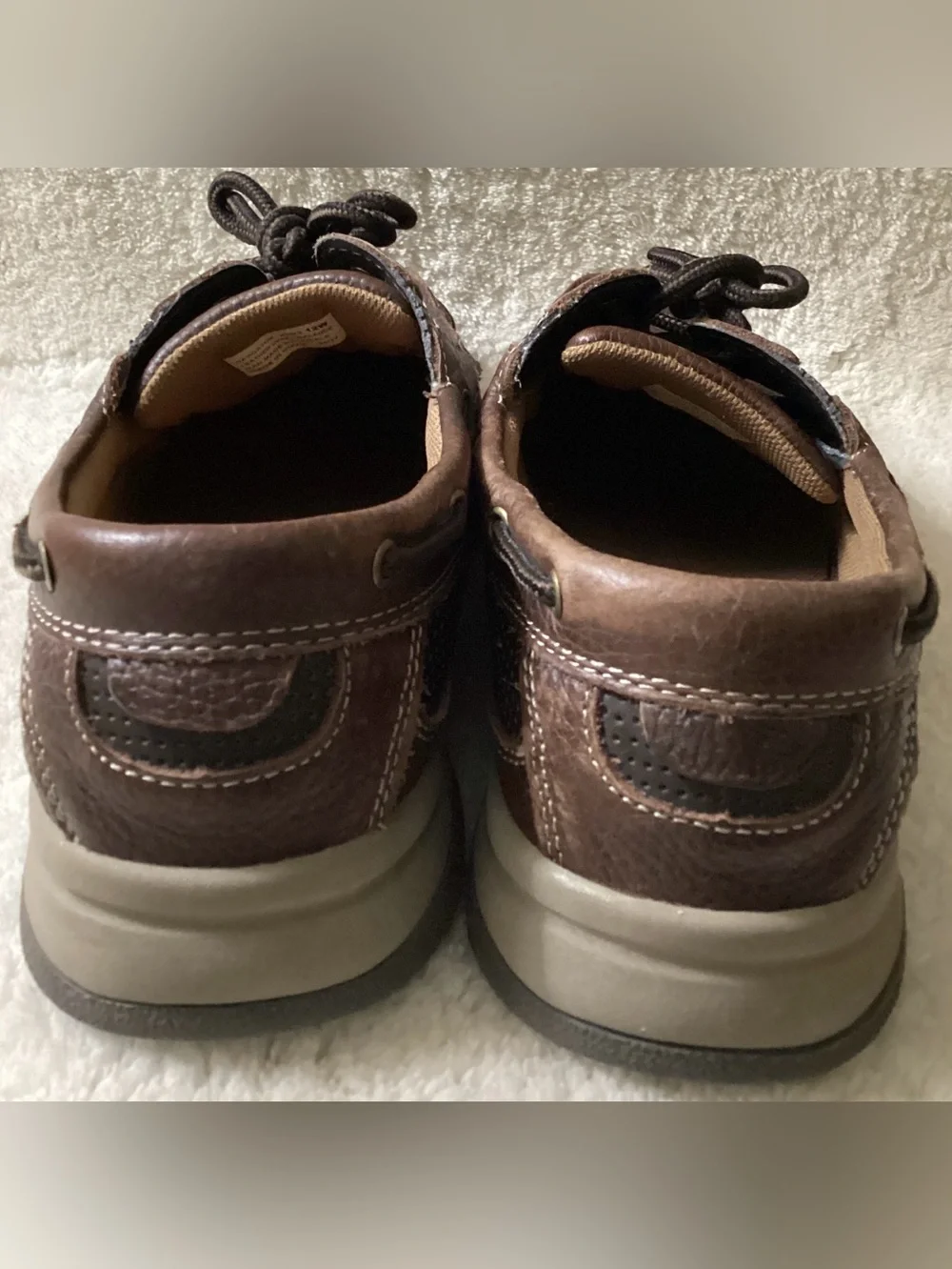 Reel Legends Navigator Genuine Leather Men's Brown Boat Shoes Comfort Walking12W